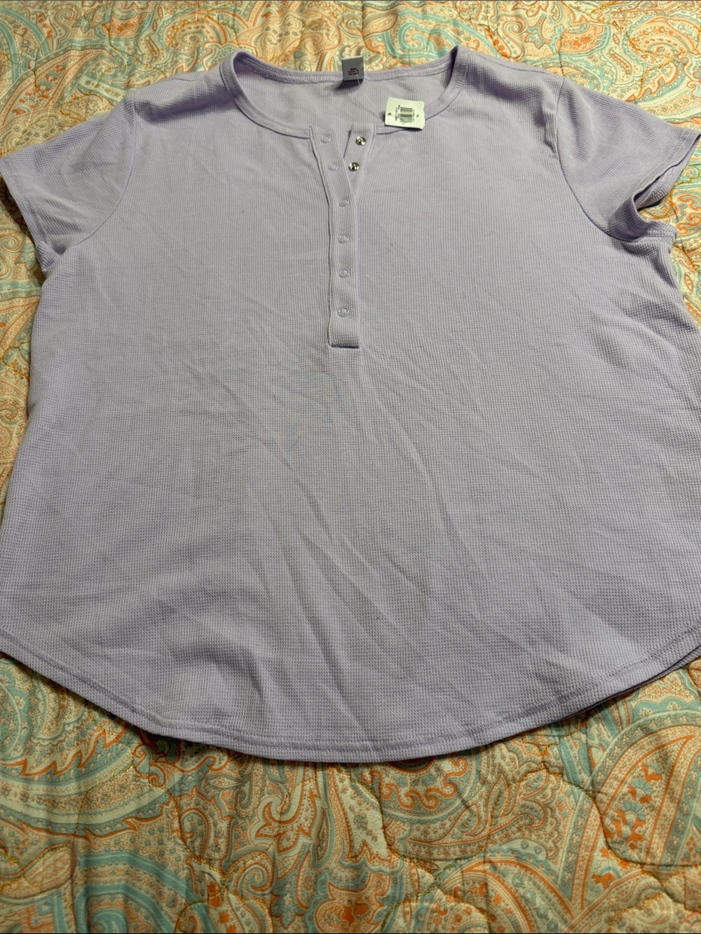 Old Navy Lilac Henley Knit Top